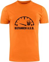 Bijtanken Oranje T-shirt | bier | race | koningsdag | zandvoort | zuipen | cadeau | kado | unisex | shirt