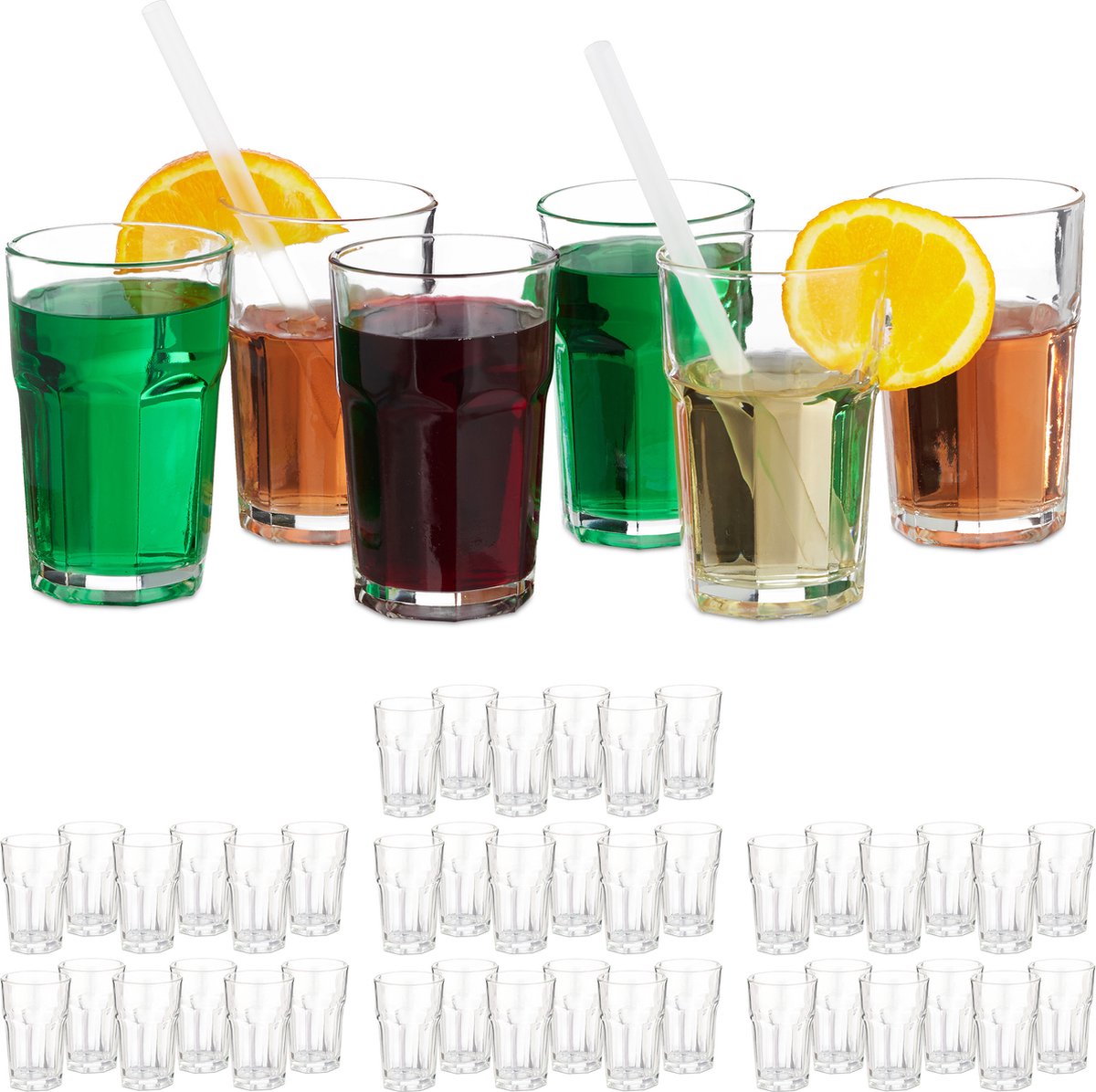 48x waterglas 300 ml - kristallen waterglazen - drinkglazen - glazenset