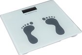 Digitale personenweegschaal van glas met voetenprint - Personenweegschalen/badkamerweegschalen