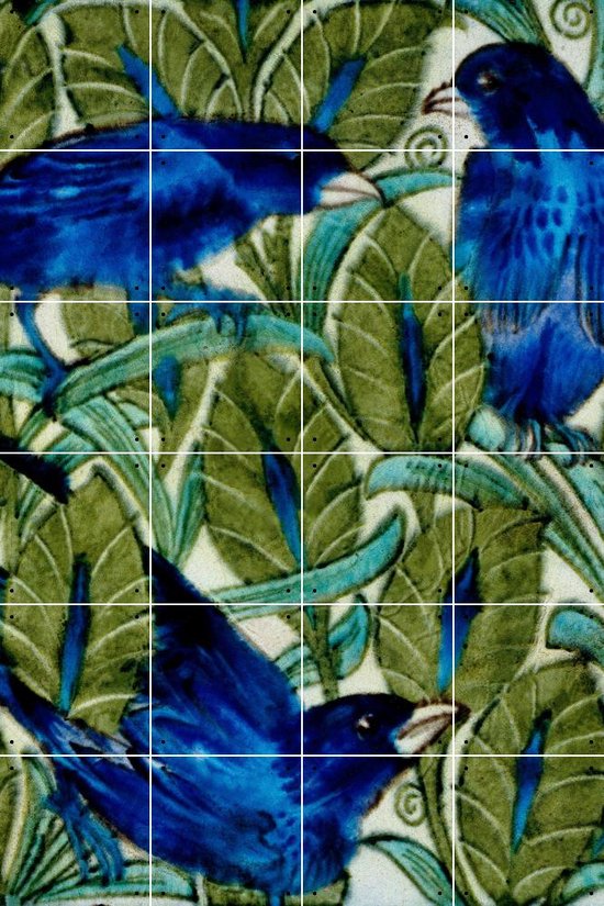 IXXI Ten Inch Birds - Wanddecoratie - Bloemen en Planten - 80 x 120 cm