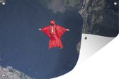 Muurdecoratie wingsuit - 180x120 cm - Tuinposter - Tuindoek - Buitenposter