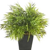 Plante artificielle en bambou vert en pot 25 cm - Plante d'intérieur bambou vert