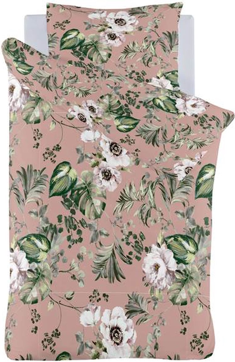 iSeng Fleur Dekbedovertrek - Eenpersoons - 1-persoons (140x200/220 cm + 1 sloop) - Pink