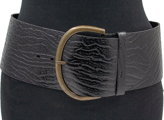 irisaa Leren tailleriem voor dames, brede obi-riem om te snoeren, heupriem, echt leer, knoopriem, feestriem, tailleband uit Italië, blauw, Eén Maat