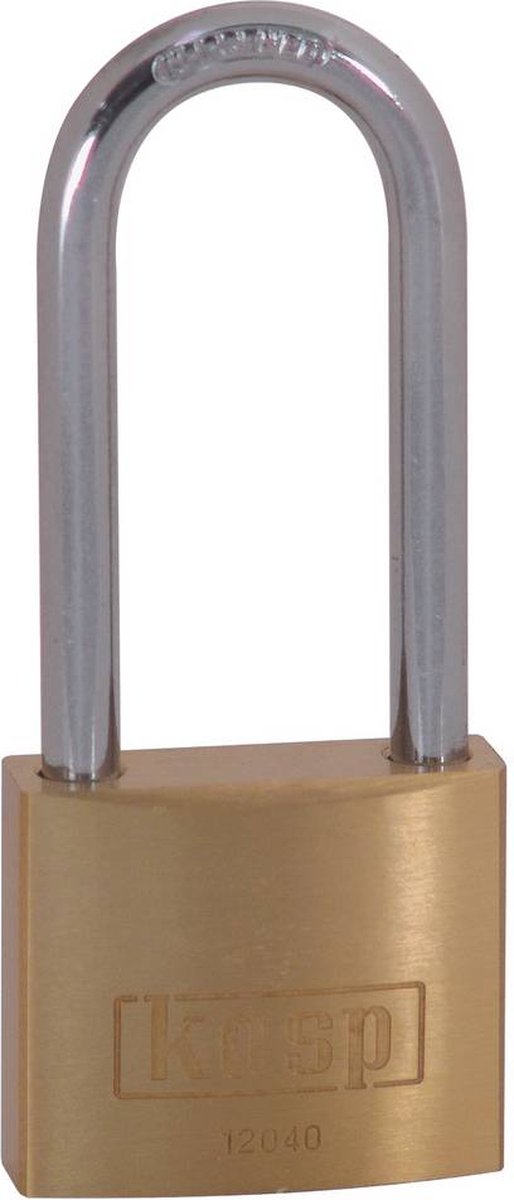 Kasp K12040L55D Hangslot 40 mm Verschillend sluitend Goud-geel Sleutelslot