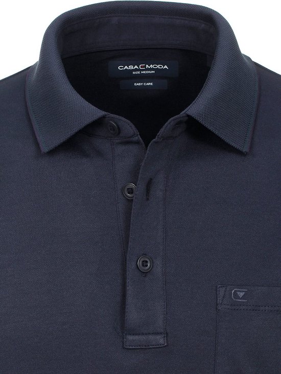 Poloshirt Met Borstzakje 3 Knoops Blauw Casa Moda M bol
