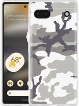 Google Pixel 6a Hoesje Army Camouflage Grey - Designed by Cazy