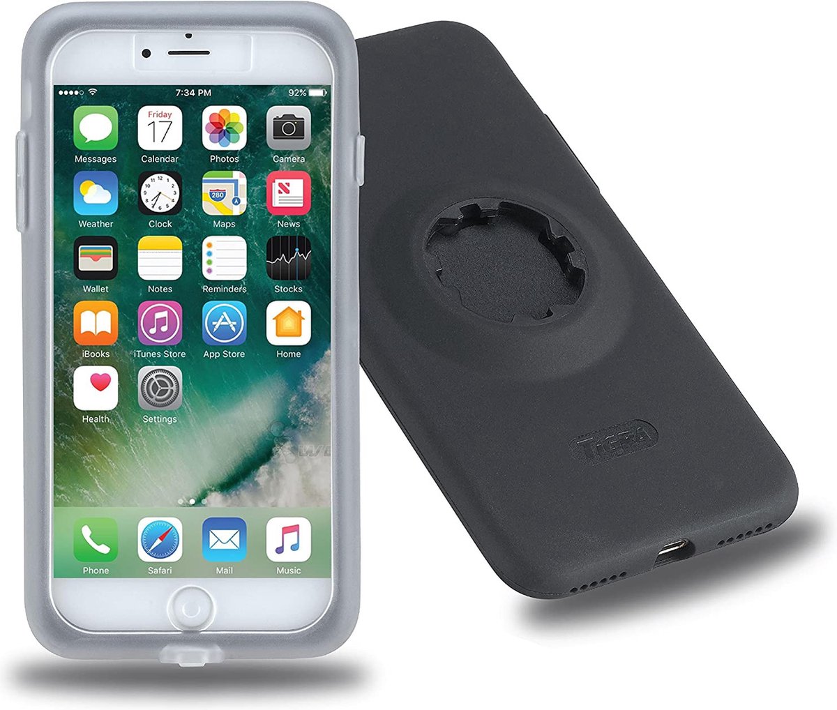 Apple iPhone 7 Plus Hoesje - Tigra - Mountcase 2 Serie - Hard Kunststof Backcover - Zwart - Hoesje Geschikt Voor Apple iPhone 7 Plus
