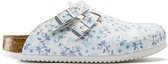 Birkenstock Kay SL Dames Werkklompen Blooming Roses Blue Narrow-fit |  Blauw | Imitatieleer | Maat 43