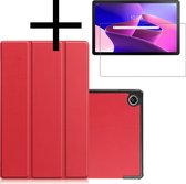 Hoesje Geschikt voor Lenovo Tab M10 Plus 3rd Gen Hoesje Case Hard Cover Hoes Book Case Met Screenprotector - Rood