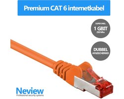 Neview - 2 meter premium S/FTP patchkabel - CAT 6 - Oranje - Dubbele afscherming - (netwerkkabel/internetkabel)