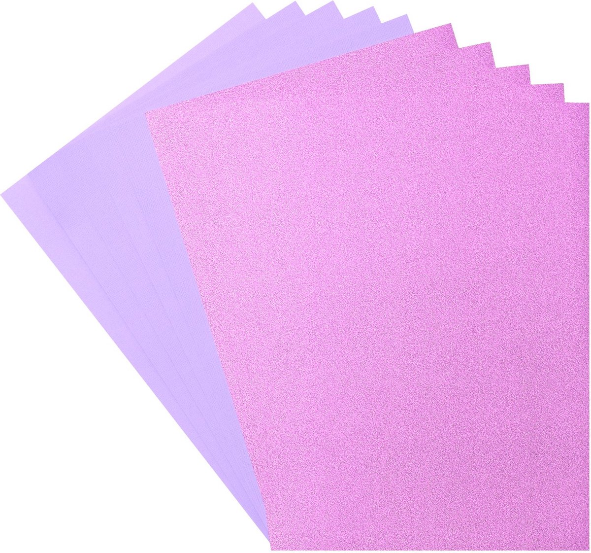 Florence Cardstock en Glitterpapier - A4 - Paars - Lavender/Hyacinth - 2 x 5 vellen - 216g / 250g