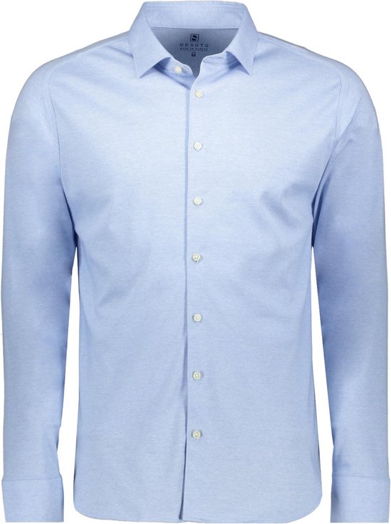 Chemise Desoto en jersey bleu clair à manches longues, entière