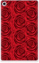 Conception de boîtier Lenovo Tab M10 Plus (3e génération) Photo Cover Red Roses avec côtés transparents