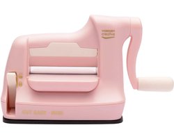 Vaessen Creative Cut Easy Mini - Stans- en Embossingmachine - Roze - 7,5 cm – Incl. Snijmallen en Embossing Folder