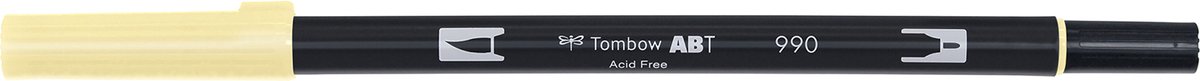Tombow Brush pen - ABT 990 - Dual Brushpen - Light sand - Geel — afbeelding 4
