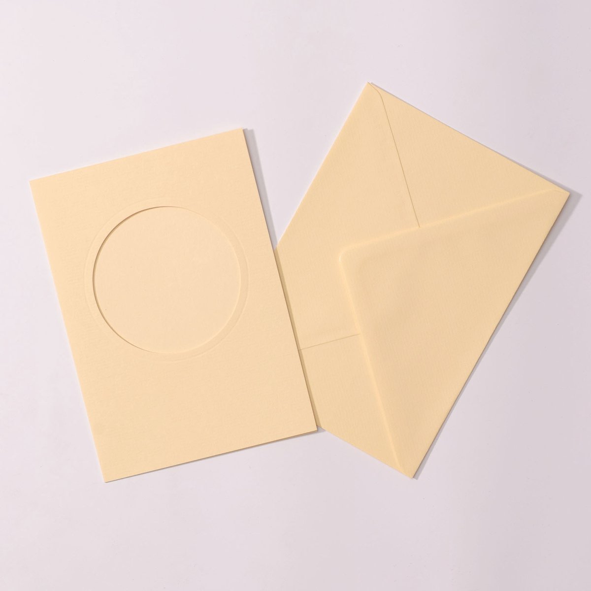 Vaessen Creative Passepartout Rond 5stuks creme