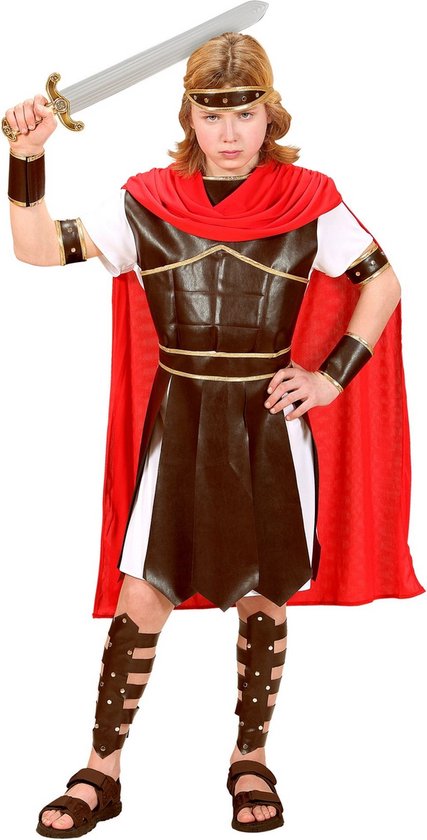 Widmann - Strijder (Oudheid) Kostuum - Centurion Hercules Kind Kostuum Jongen - Bruin - Maat 158 - Carnavalskleding - Verkleedkleding