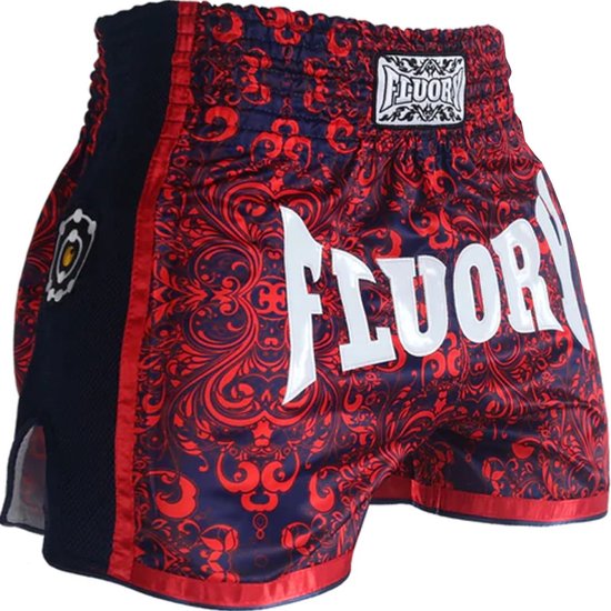 Fluory Muay Thai Short Kickboxing Pants Rouge Blauw MTSF29 taille M