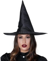 Heksenhoed - zwart - voor dames - Halloween/horror/carnaval - heksen verkleed hoeden