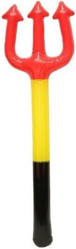 Belgie opblaasbare drietand - 100 cm - rode duivels - Belgie supporters