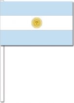 50 drapeaux argentins agitant 12 x 24 cm