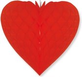 Bellatio decorations groot rood Valentijnsdag decoratie hart 40 cm hangend - Versiering/feestartikelen