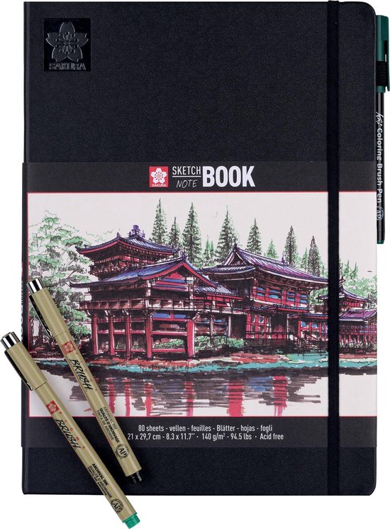 Schets-notitieboek sakura a4 wit | 1 stuk | 5 stuks - Sakura