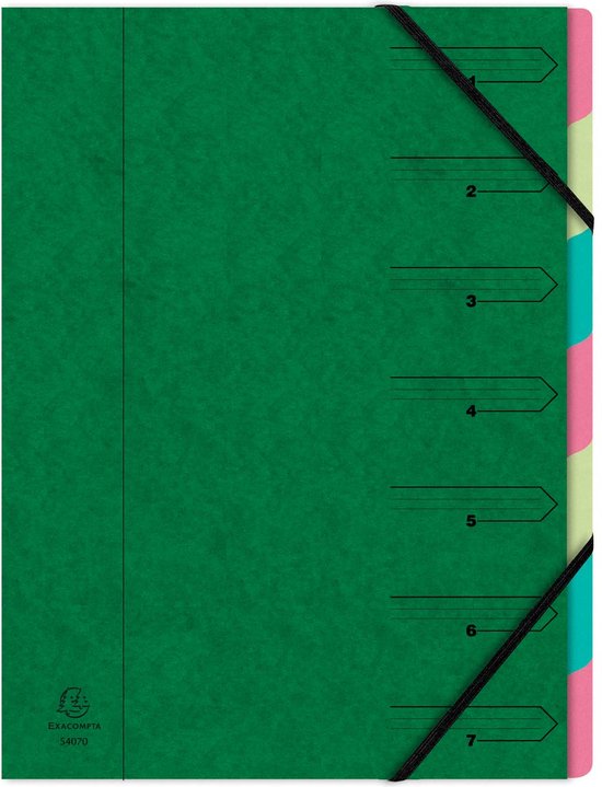 Exacompta Sorteermap 541209E A4 Gewafeld Karton Geel 24,5  B  X 1  D  X 1 D X 32 H Cm Pak Van 10 P 1191767
