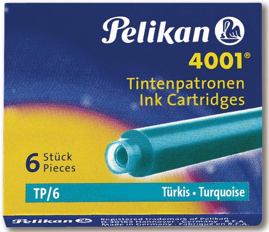 Pelikan 4001 - Korte Inktpatronen - Turquoise