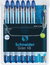 Schneider balpen - Slider Basic - XB - blauw - 6 stuks + 1x Slider Rave gratis - S-151277