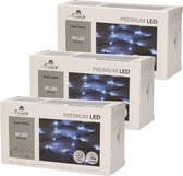 Set de 3 x Lumières de Noël blanc brillant 80 LED avec fonction variateur et minuterie 800 cm - pour extérieur et intérieur - Éclairage de sapin