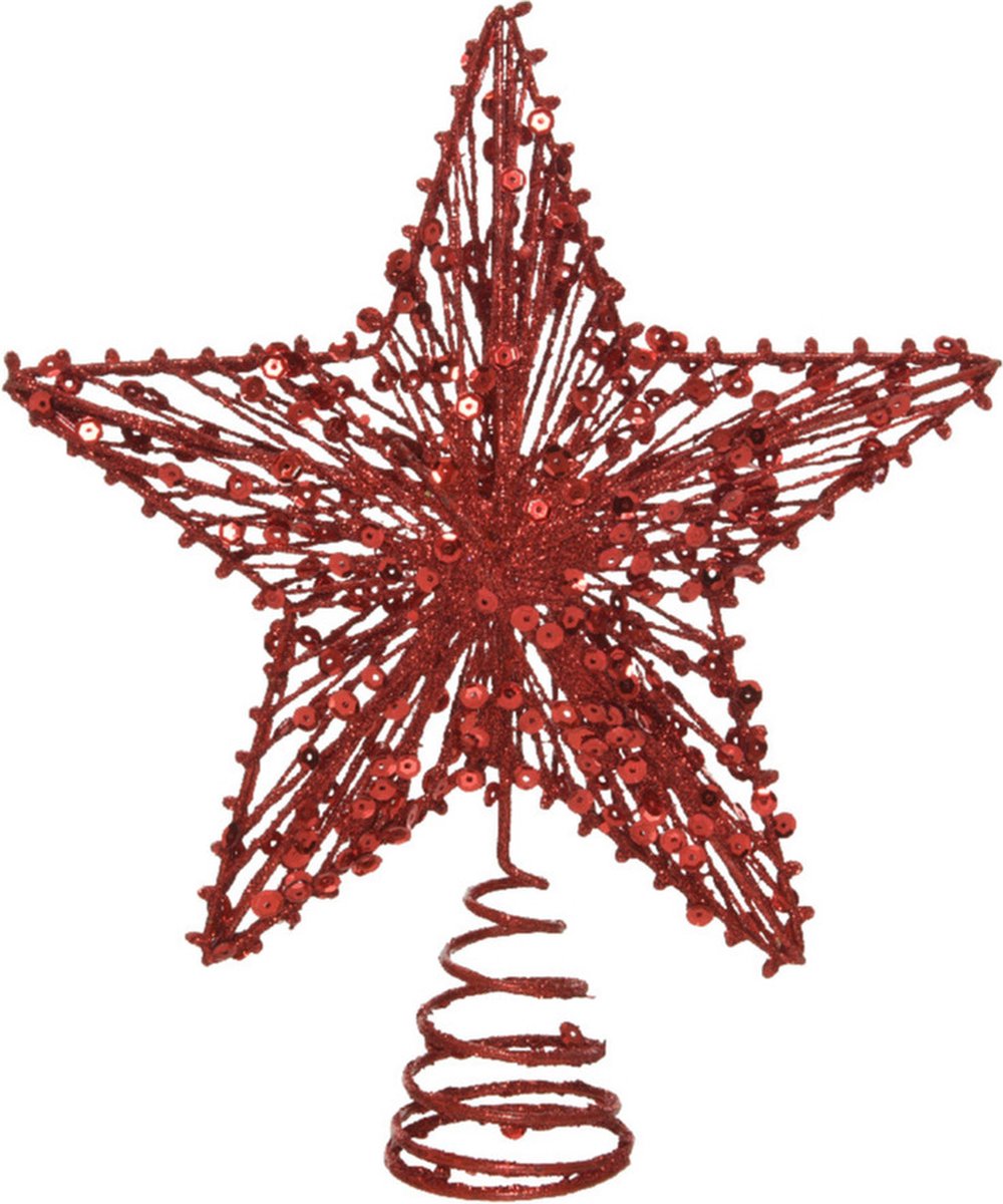 RORPOIR 20cm Kerstboom Ster Topper Plastic Ster Voor Kerstboom Ster Ornamenten Feestelijke Decoratie Topper Thuis Kerstdecoratie Willekeurige Kleur