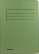 Class'ex dossiermap, 3 kleppen ft 23,7 x 34,7 cm (voor ft folio), groen 50 stuks