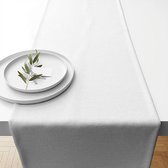 Ambiente - Chemin de table en coton - Uni - White Neige