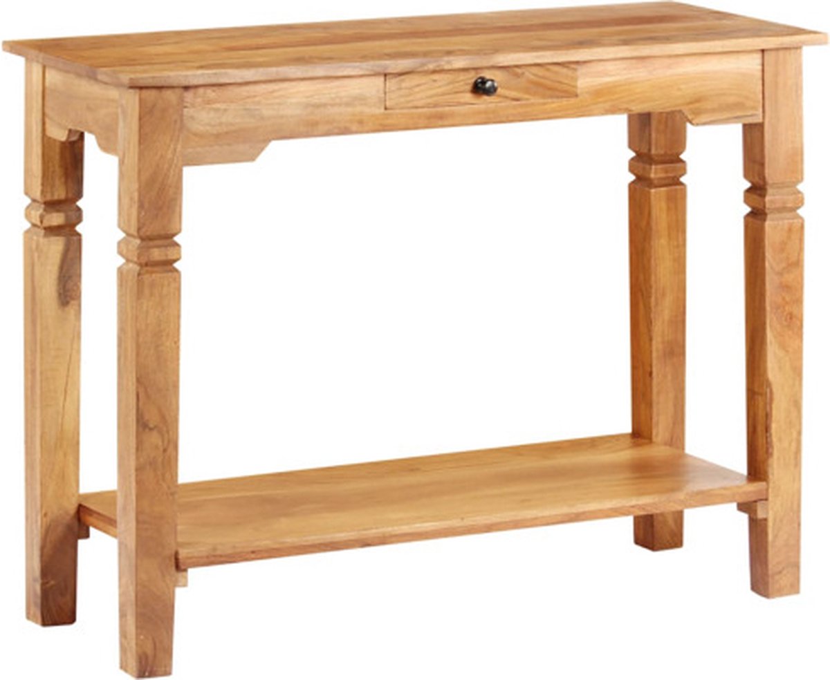 vidaXL Wandtafel - 100x40x76 - cm - massief - acaciahout Bruin