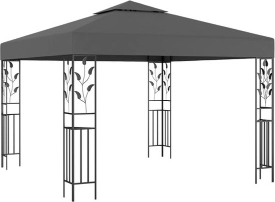 vidaXL - Prieel - 3x3 - m - antraciet
