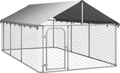vidaXL - Hondenkennel - voor - buiten - met - dak - 400x200x150 - cm