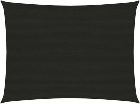 vidaXL - Zonnezeil - 160 - g/m² - 2x2,5 - m - HDPE - zwart