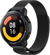 Strap-it Smartwatch bandje Milanese - geschikt voor Xiaomi Mi Watch / Watch S1 / Watch S1 Pro / Watch 2 Pro / S1 Active / Amazfit Pace / Amazfit Stratos 2 / 2s / 3 - zwart