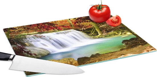 Planche à découper en Verres - 39x28 - Automne - Cascade - Nature - Planches à découper en Glas