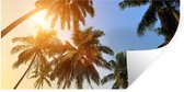 Stickers muraux - Palmier - Soleil - Été - Tropical - 80x40 cm - Film adhésif