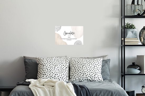 Stickers muraux - Proverbes - Chocolat - Citations - Dictionnaire - Définition du chocolat - 30x20 cm - Feuille adhésive