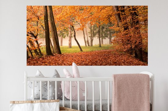Stickers Stickers muraux - Feuilles - Automne - Forêt - 120x60 cm - Feuille adhésive