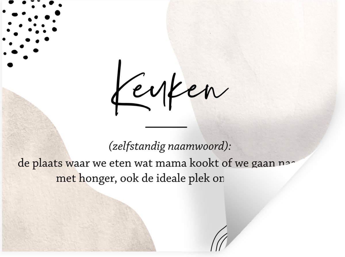 Muurstickers - Sticker Folie - Keuken - Moeder - Quotes - Keuken definitie - Spreuken - 12