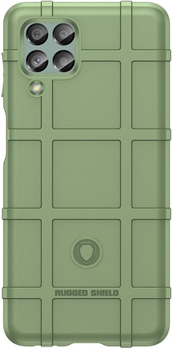 MobyDefend Hoesje - Geschikt voor Samsung Galaxy M53 - Rugged Shield TPU Backcover - Groen