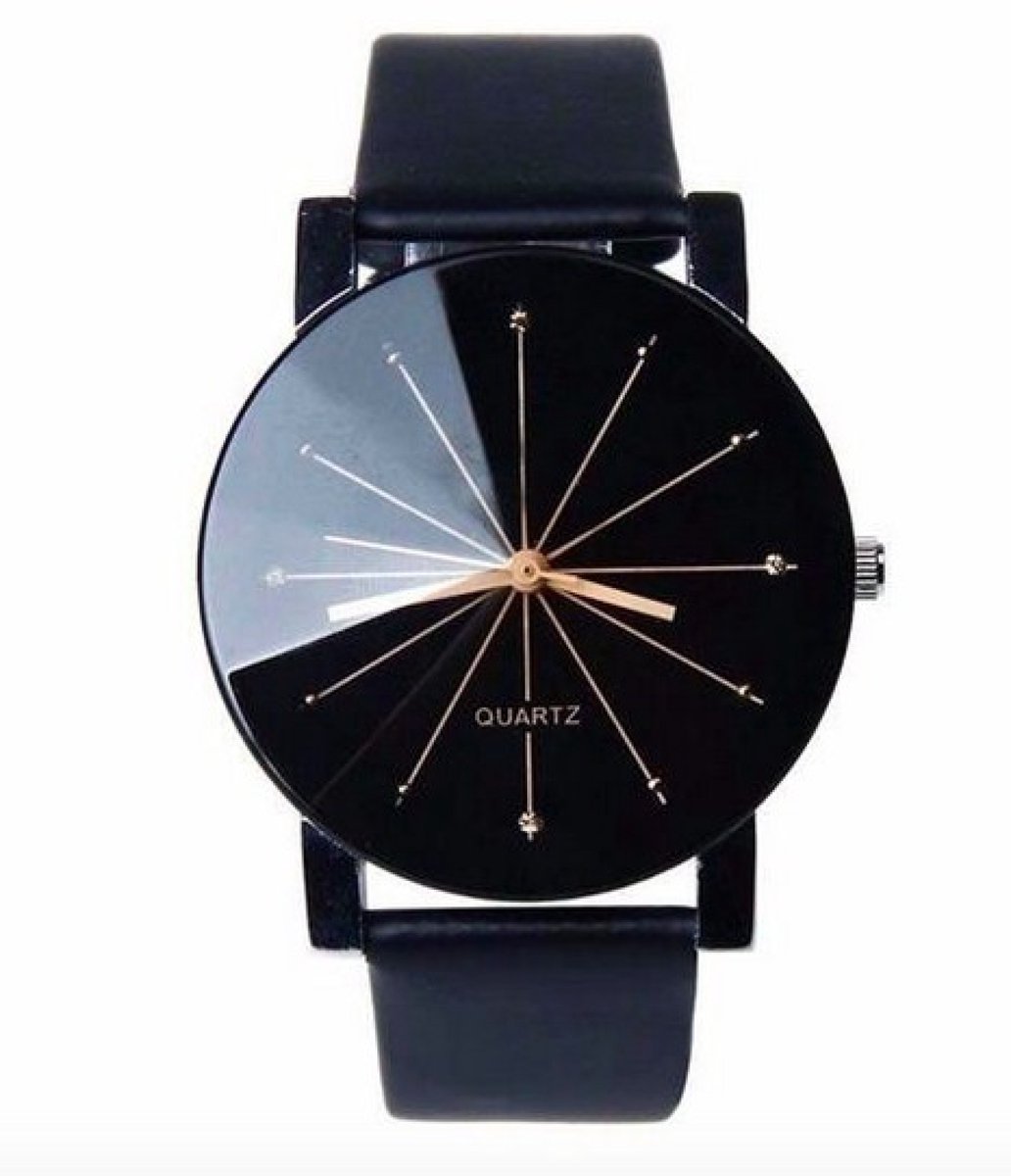 Luxueus zwart Horloge - Ø 31 mm