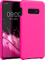 kwmobile telefoonhoesje geschikt voor Samsung Galaxy S10e - Hoesje met siliconen coating - Smartphone case in neon roze