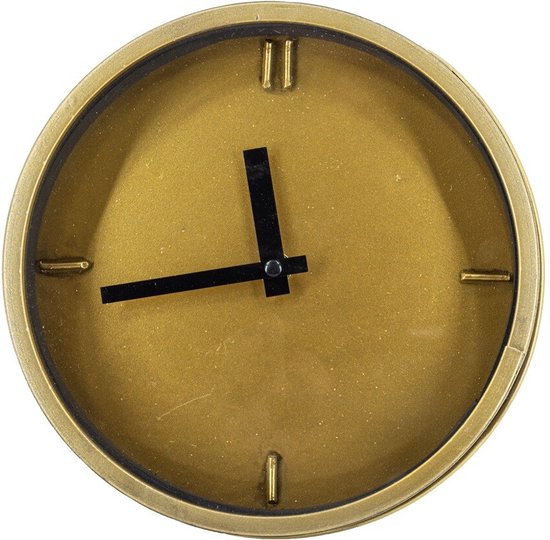 Horloge grand-père métal doré