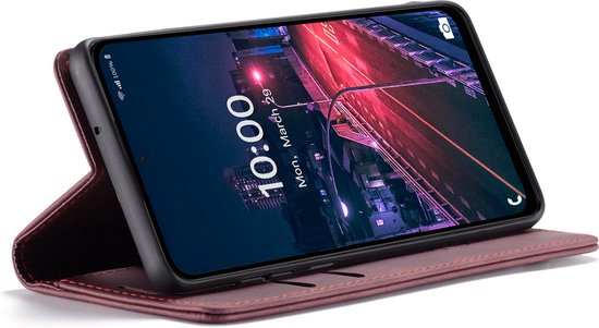 Coque adaptée pour Samsung Galaxy M53 - Wallet Book Case - Fermeture magnétique - Rouge